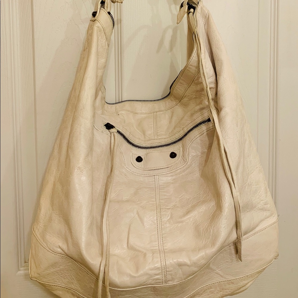 Balenciaga Large Courier Beige Crossbody
